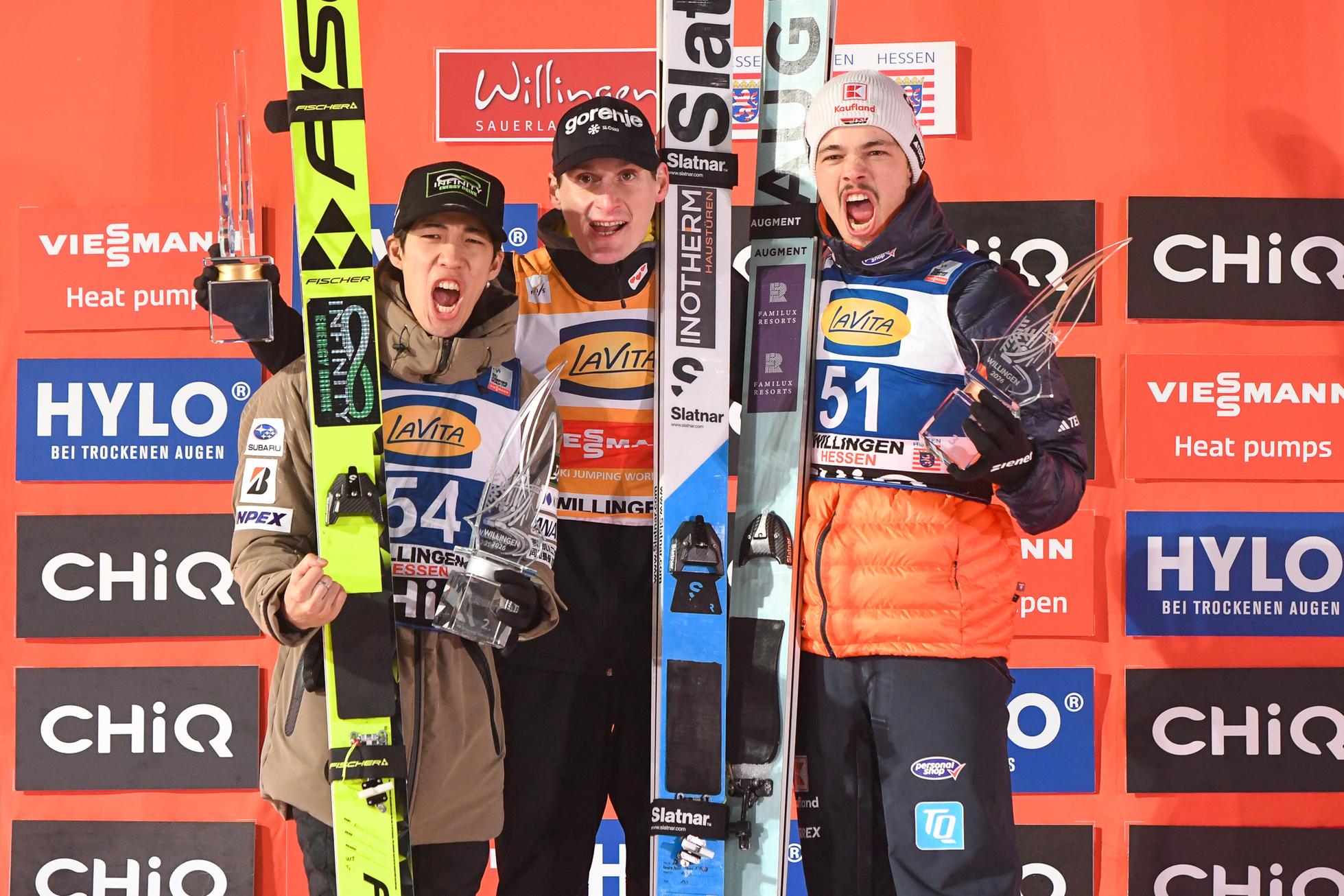 Prevc unbesiegbar - Raimund auf dem Podium